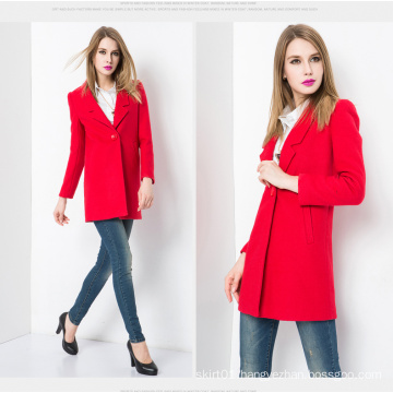 2016 Fashion Winter Women Garment Coat Turn-Down Collar Coat